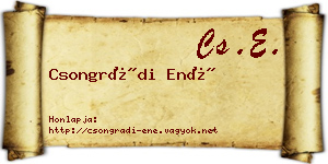 Csongrádi Ené névjegykártya